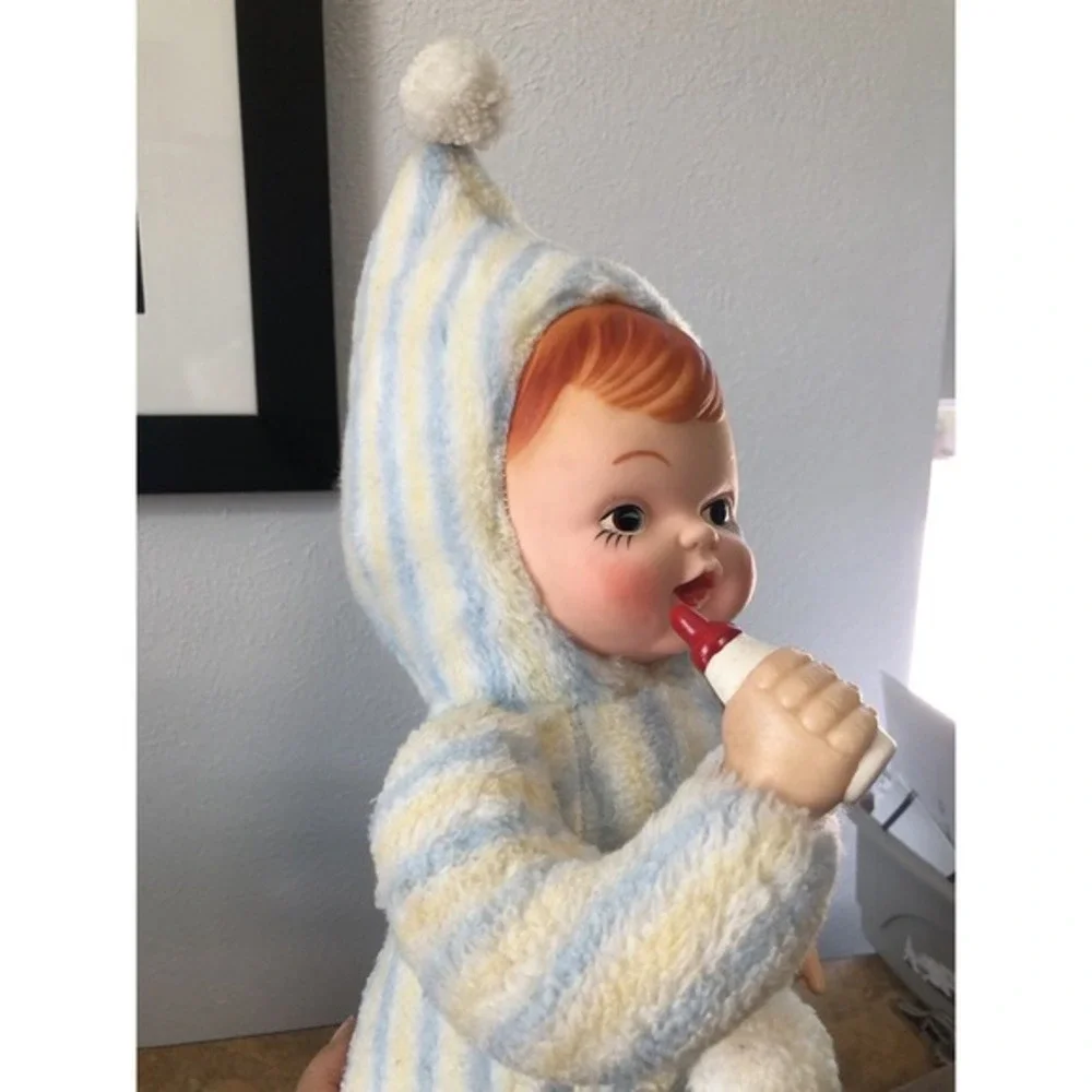 Vintage Plush Rubber‎ Face baby in PJ's